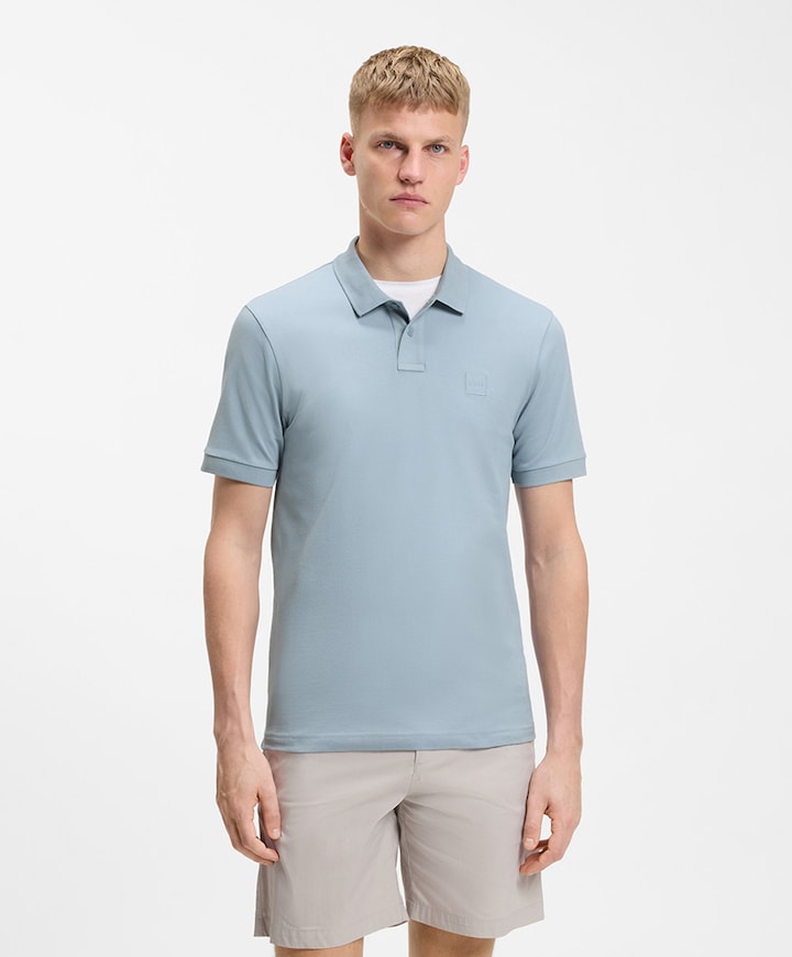 Heren polo blauw