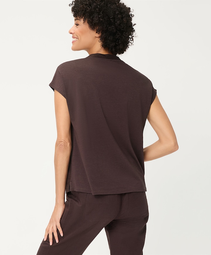 Dames T-shirt bruin