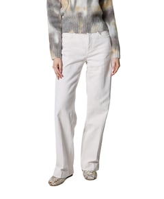 WIDE dames jeans ecru