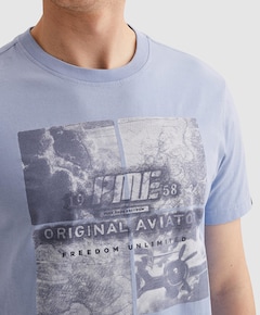 Heren T-shirt blauw