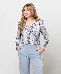 Dames blouse blauw