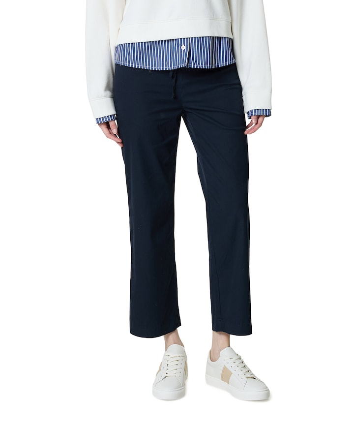 Scarlet Wide Leg 6/8 dames broek blauw