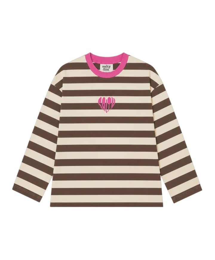 Meisjes longsleeve bruin