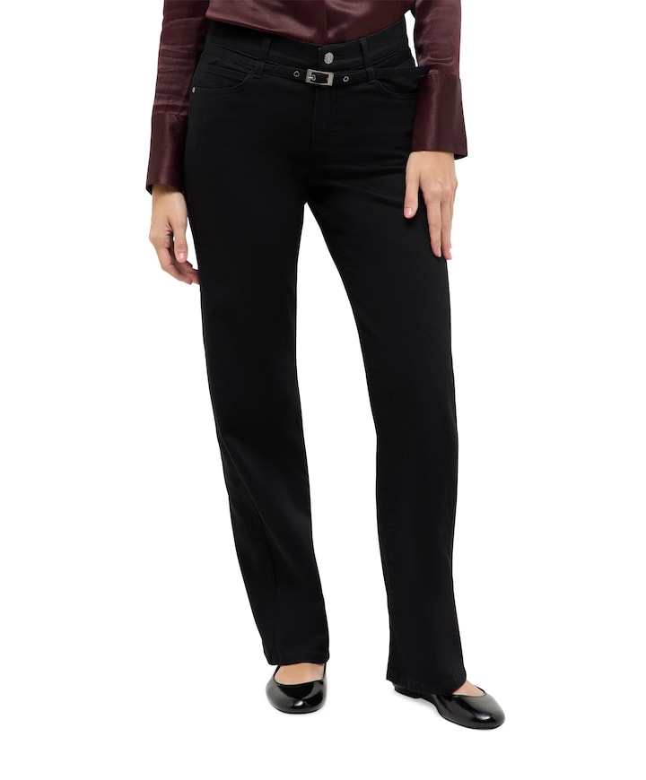 LIZ BELT dames jeans zwart