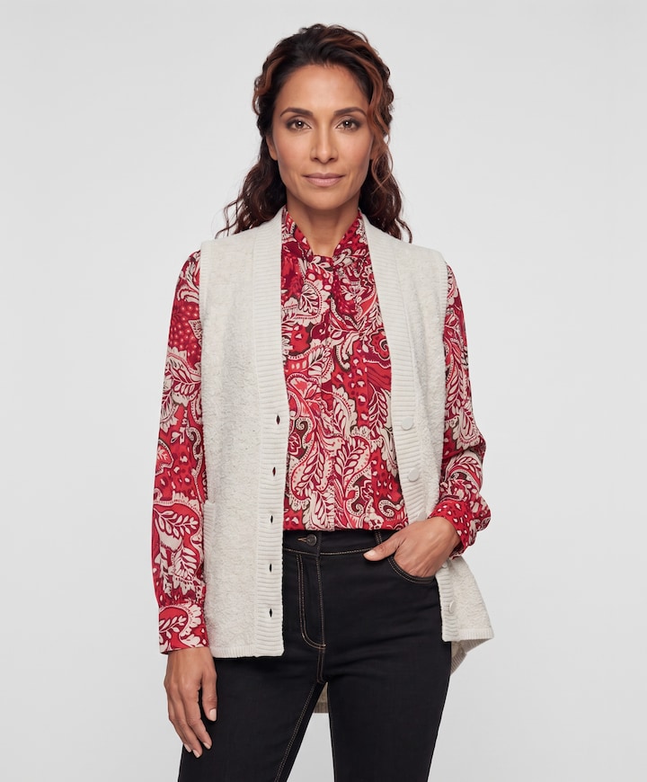 Dames vest beige