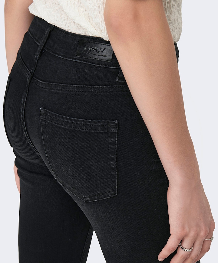 ONLBLUSH MID FLARED DNM zwart