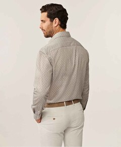 Overhemd lange mouw beige