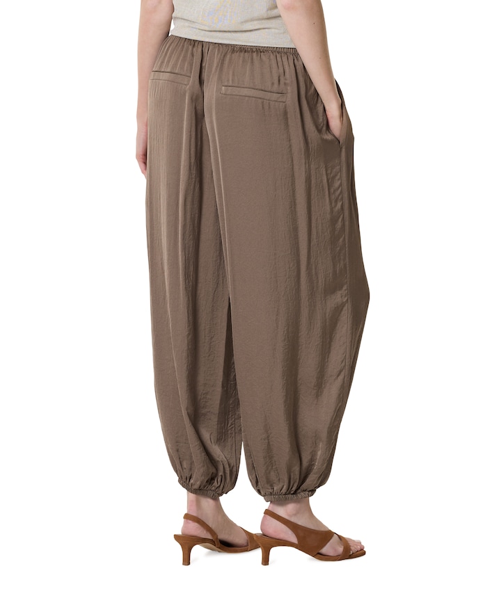 Trousers Silky touch dames broek beige