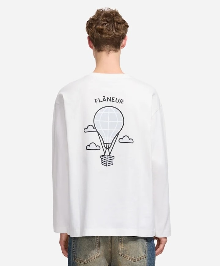 Heren longsleeve wit