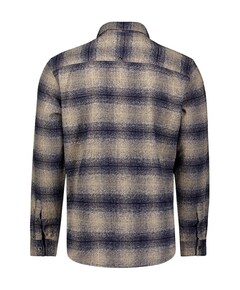 Heren overhemd lange mouw blauw
