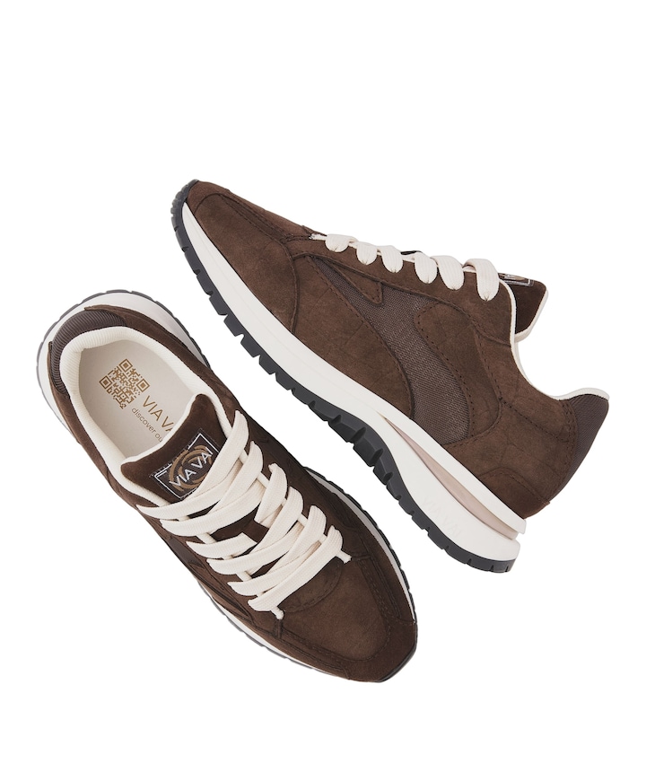 Usher Riggs dames sneakers bruin