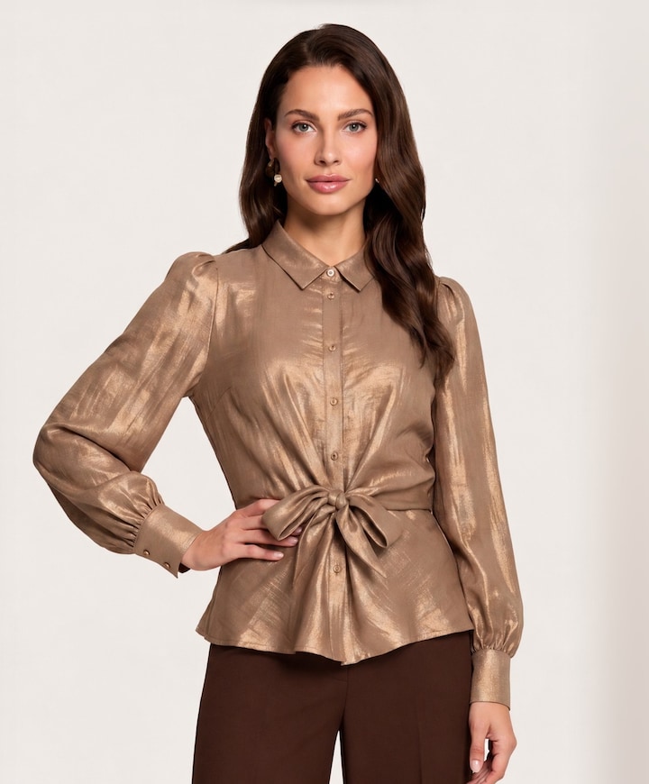 Dames blouse beige