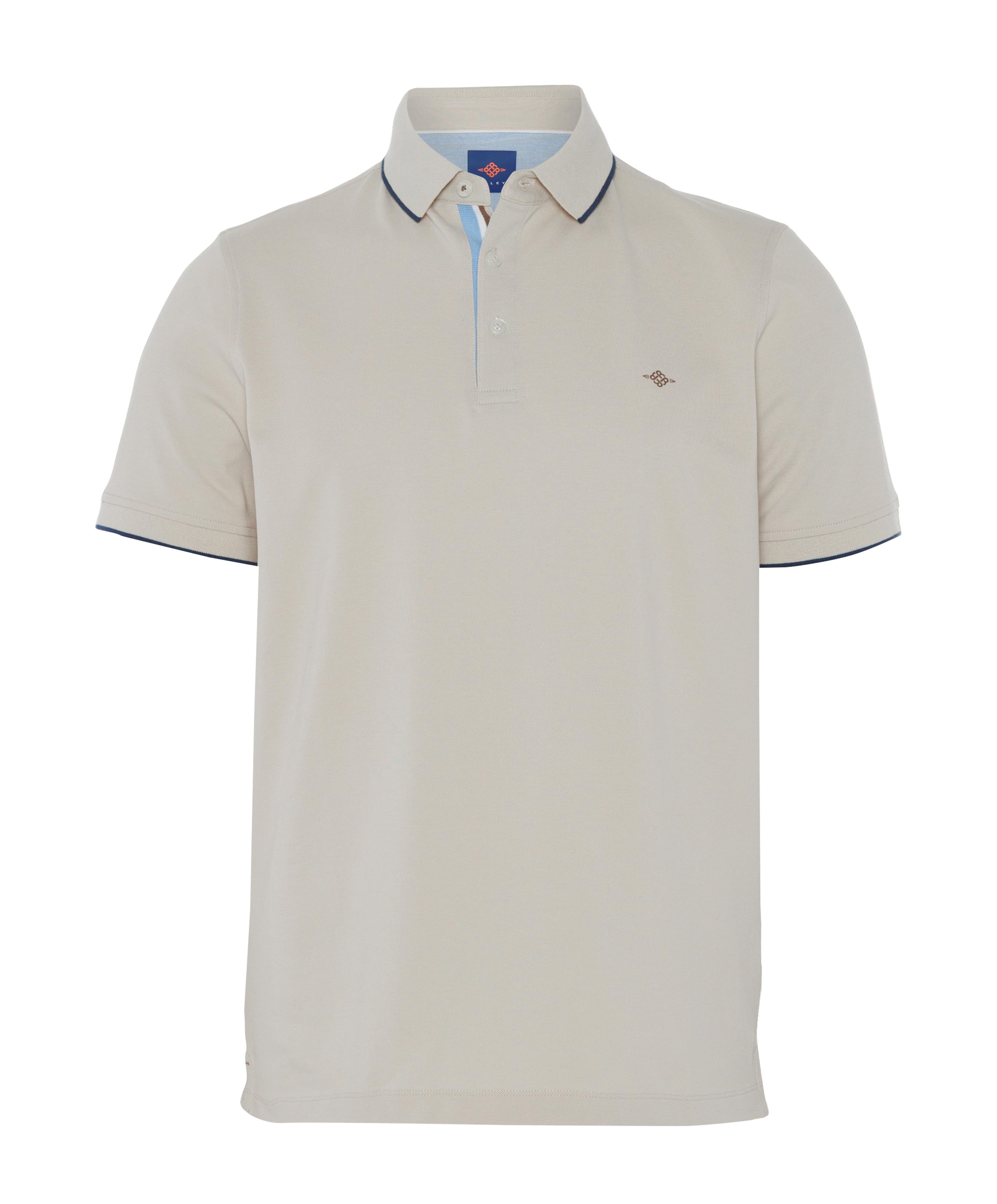 Heren polo beige