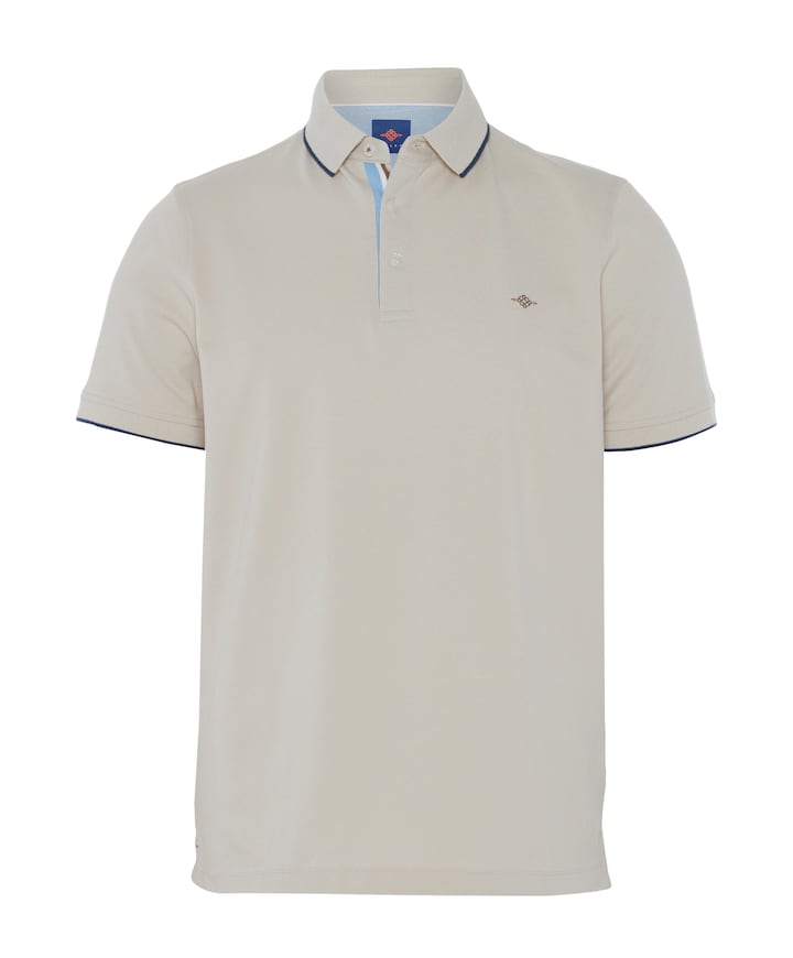 Heren polo beige