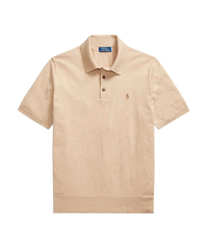 Heren polo beige