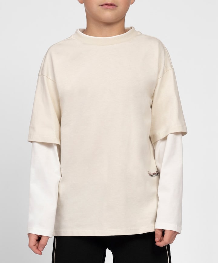 Jongens longsleeve ecru