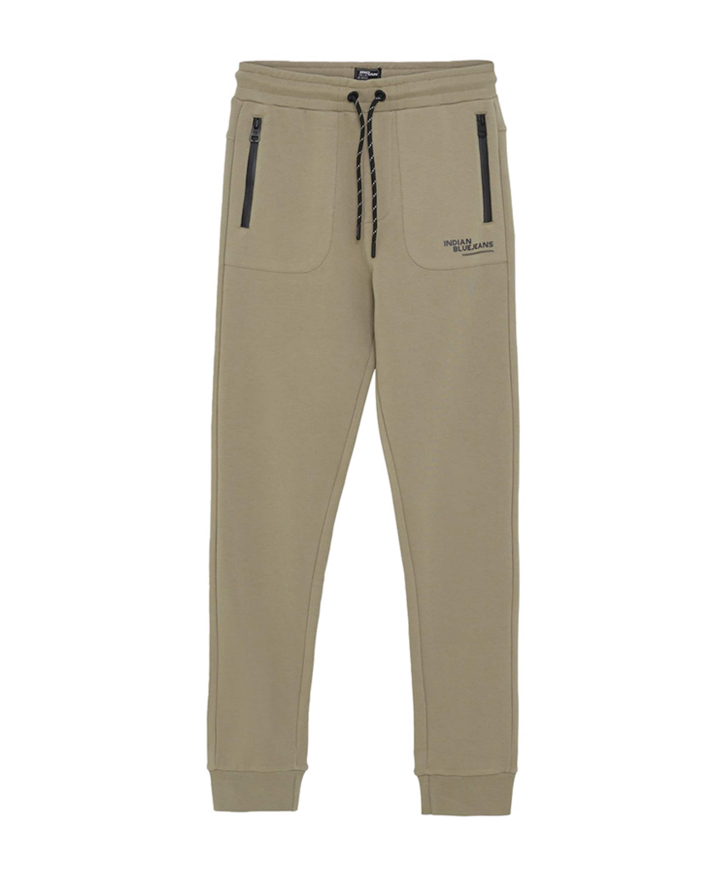 Jogpant Zip jongens broek beige