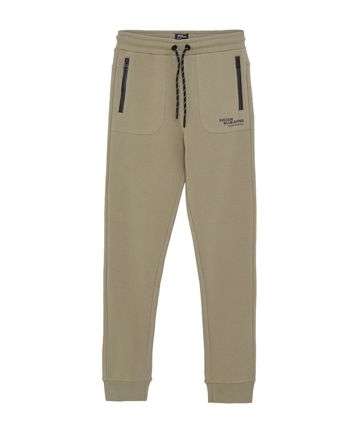 Jogpant Zip jongens broek beige