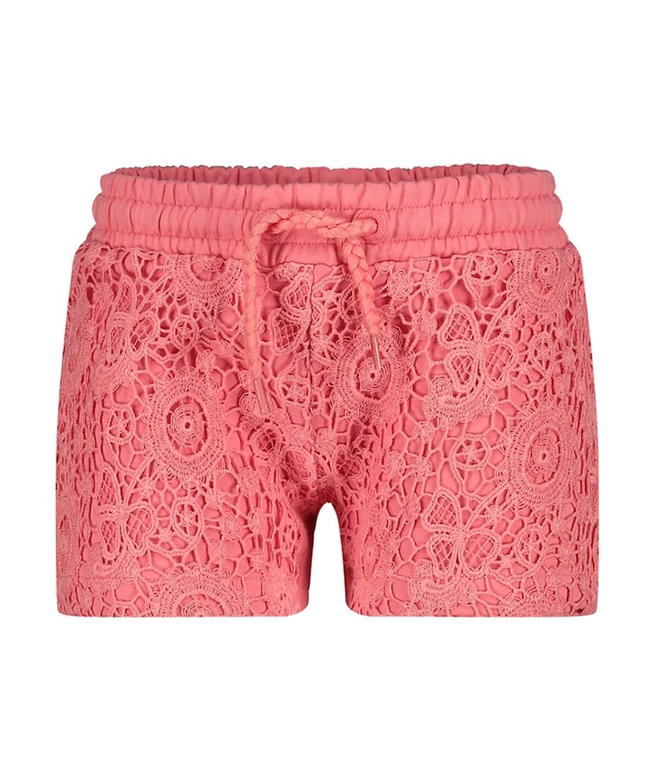 crochetdetail meisjes korte broek roze