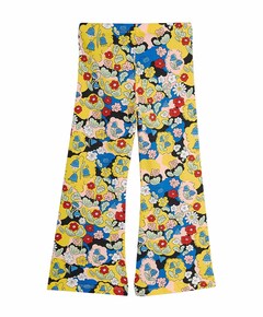 Flowers flared broek multicolor
