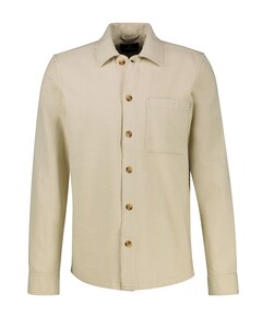 Heren overhemd lange mouw beige