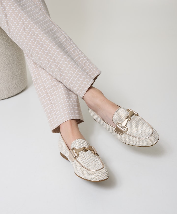 dames loafers ecru