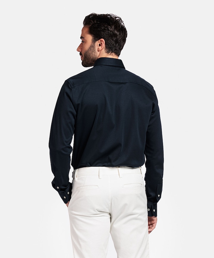 Overhemd lange mouw blauw