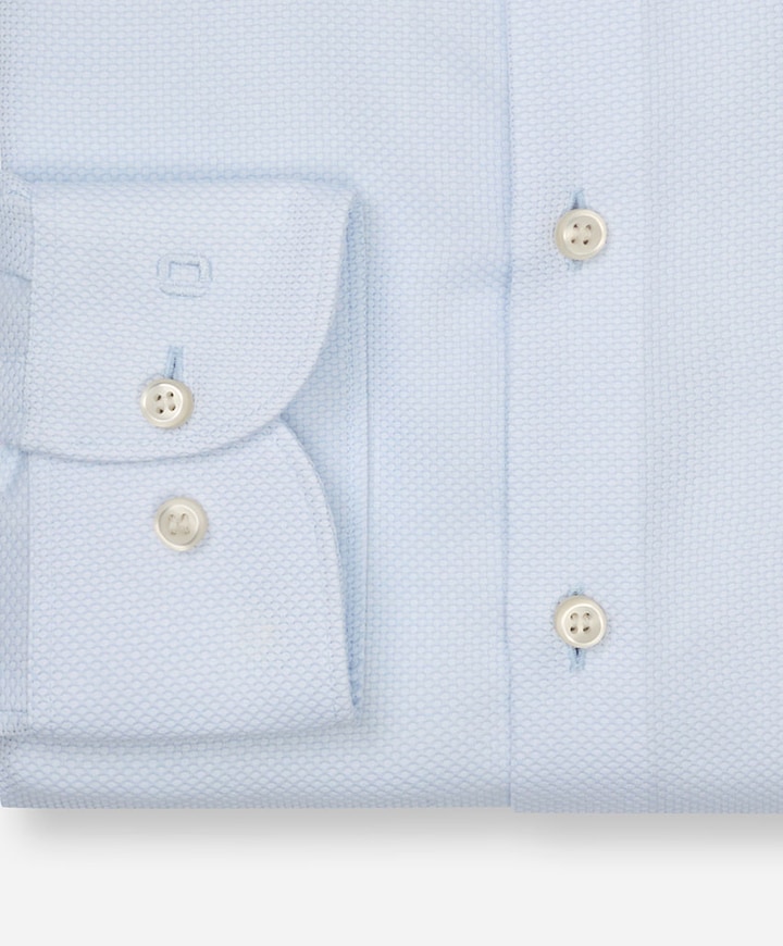 Heren overhemd lange mouw blauw