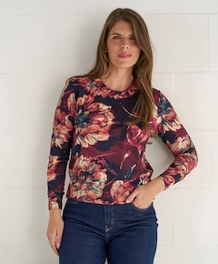 Dames longsleeve bordeaux