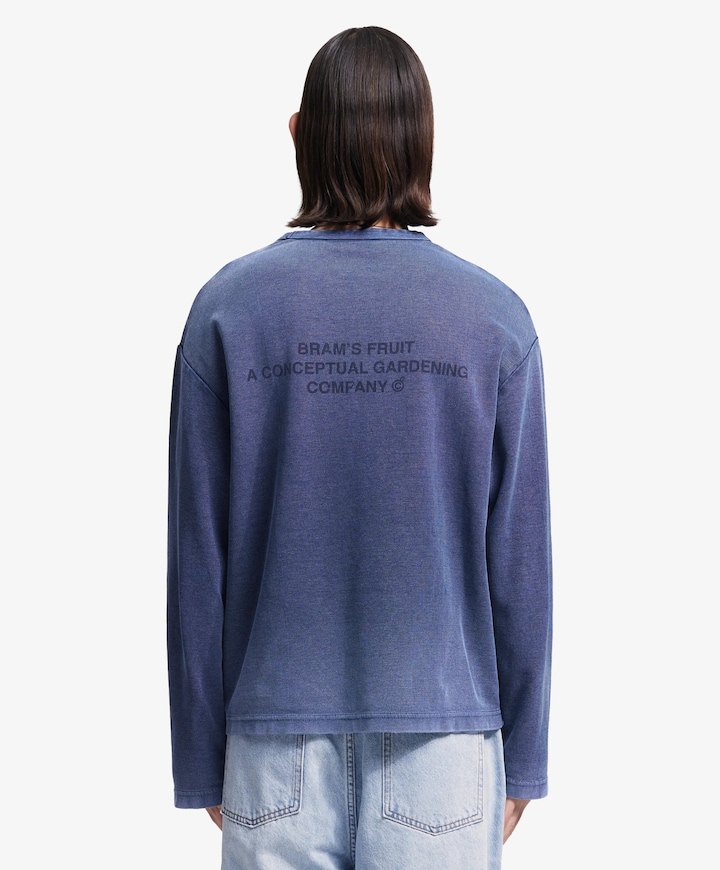 Heren longsleeve blauw