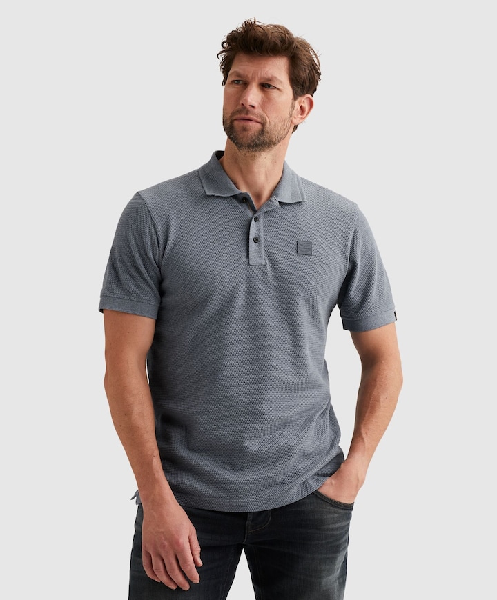 Heren polo blauw