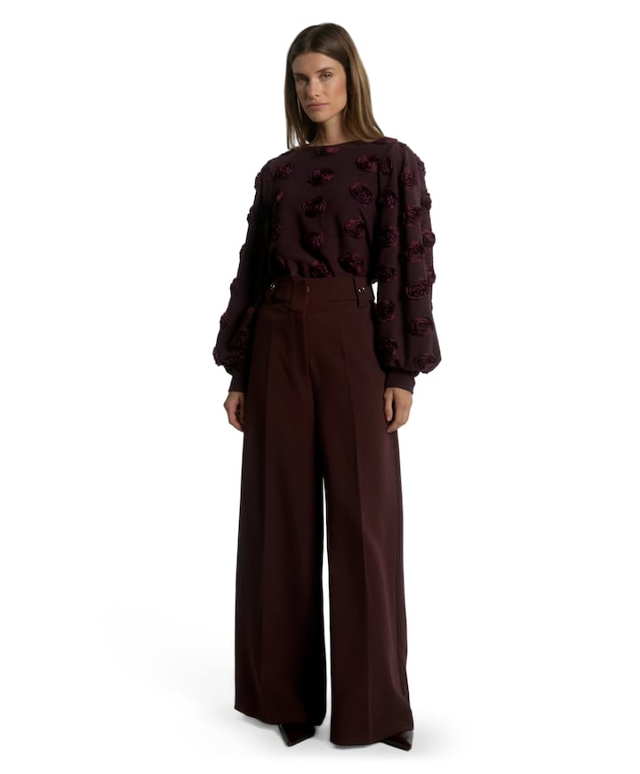 NORE BUTTONS RPES 345 dames broek bordeaux