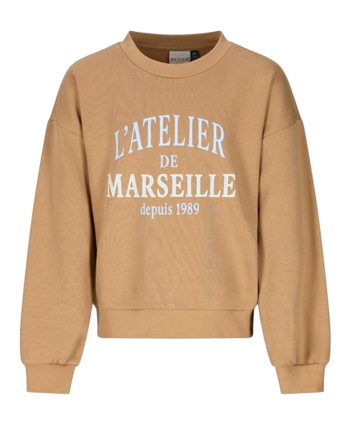 Meisjes sweater beige