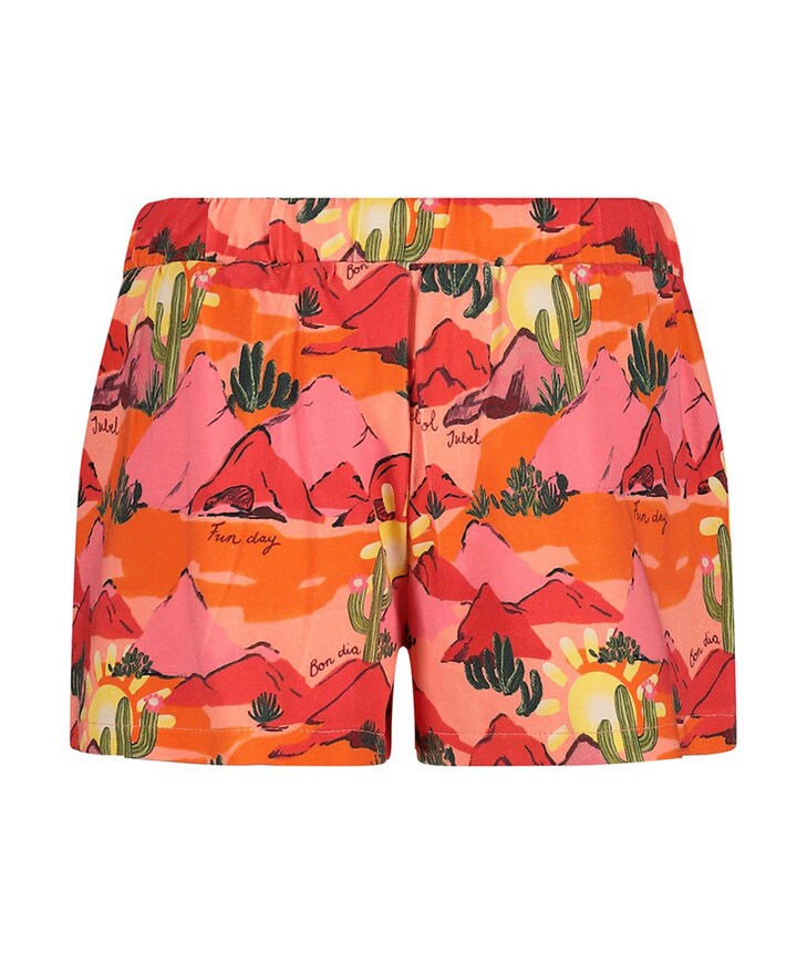 Short AOP meisjes korte broek oranje