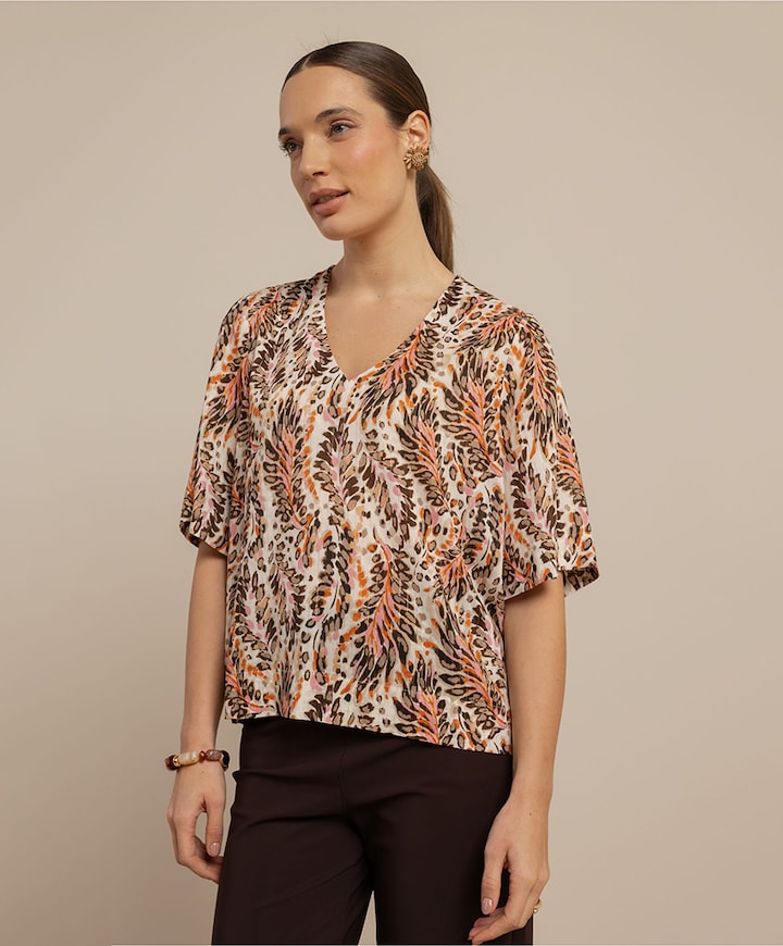 Dames blouse multicolor
