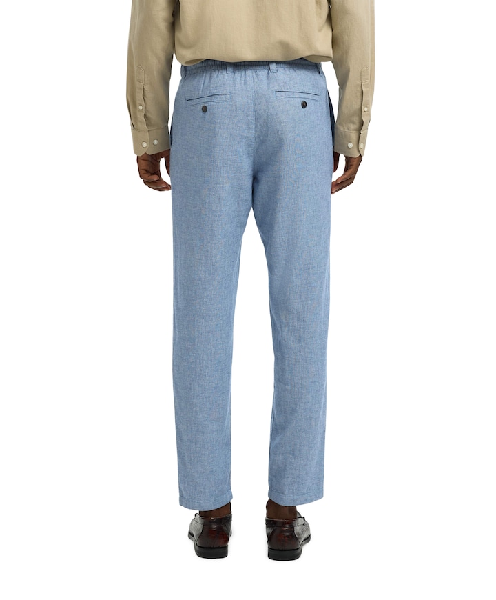 SLH172-SLIMTAPE BRODY LINEN PANT NO heren broek blauw
