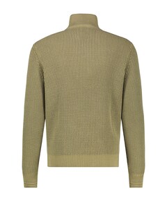 Heren trui met rits groen