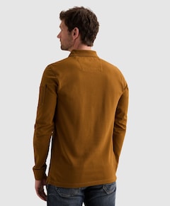 Heren polo bruin