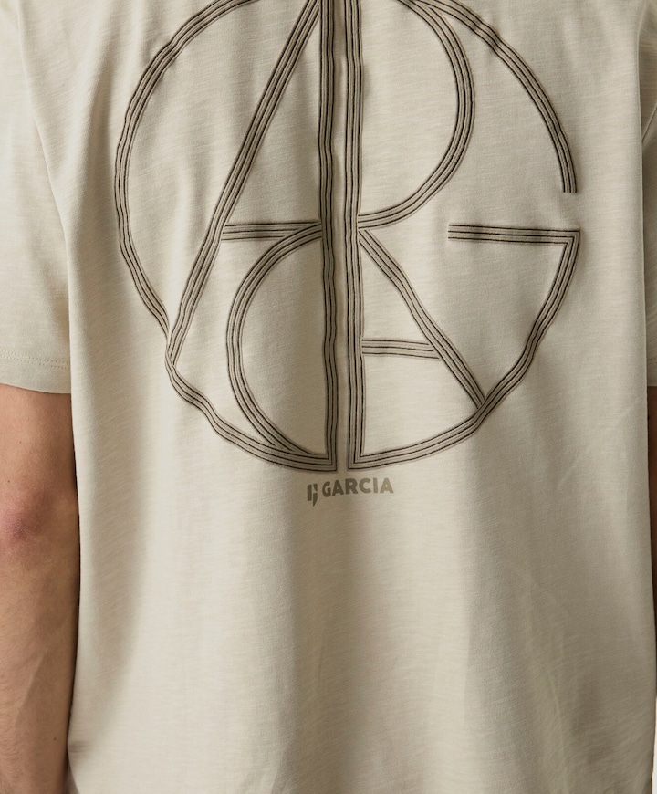Heren T-shirt beige