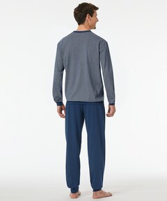 Heren pyjamaset blauw