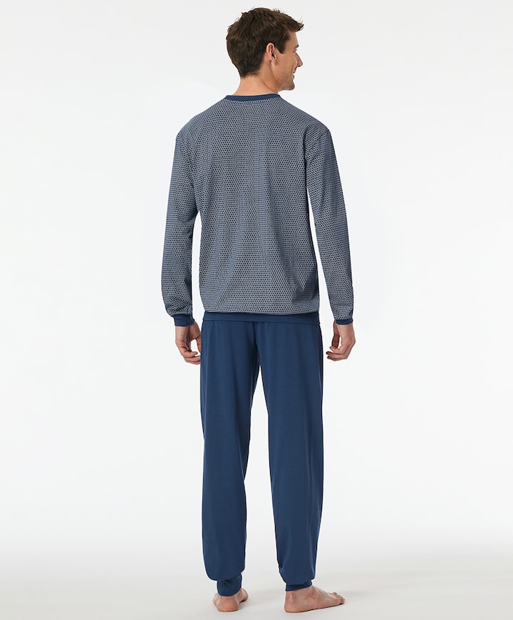 Heren pyjamaset blauw