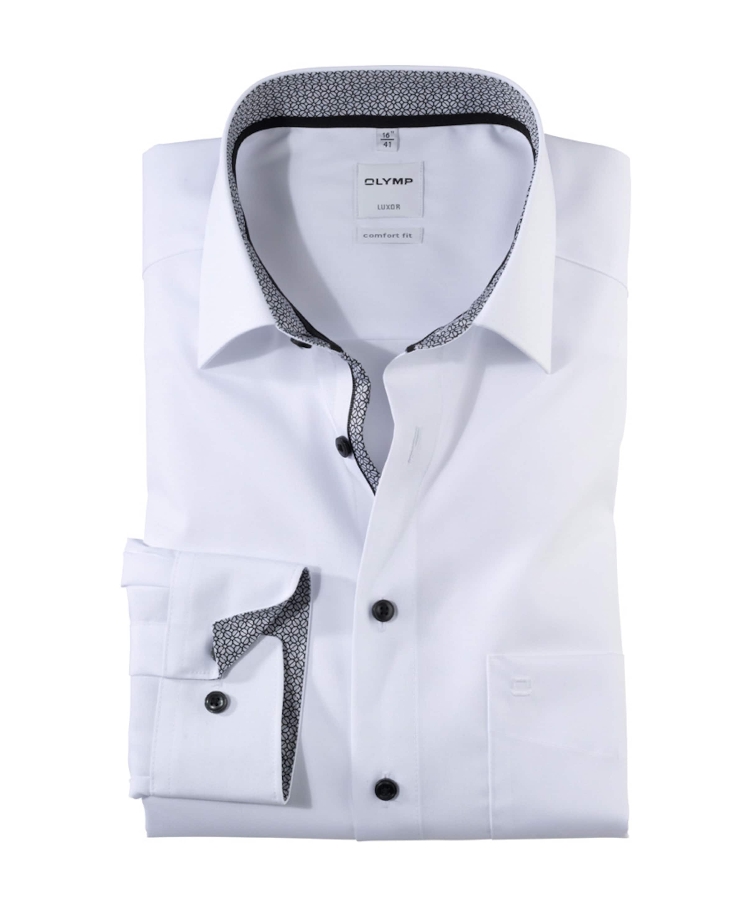 Heren overhemd lange mouw wit