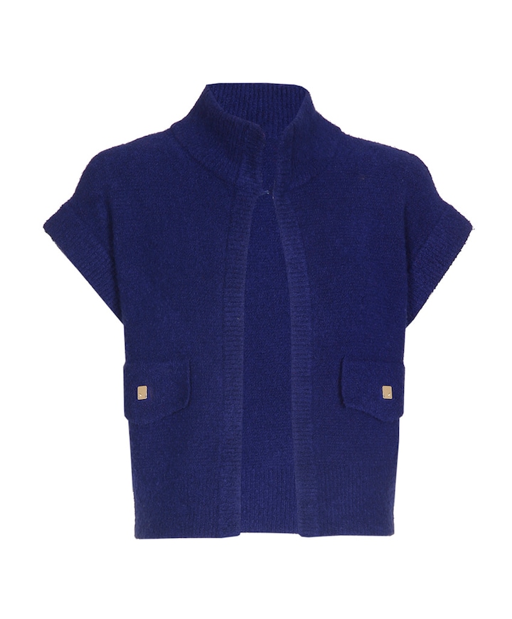 Caroline Biss Gilet blauw 8750 Van Tilburg