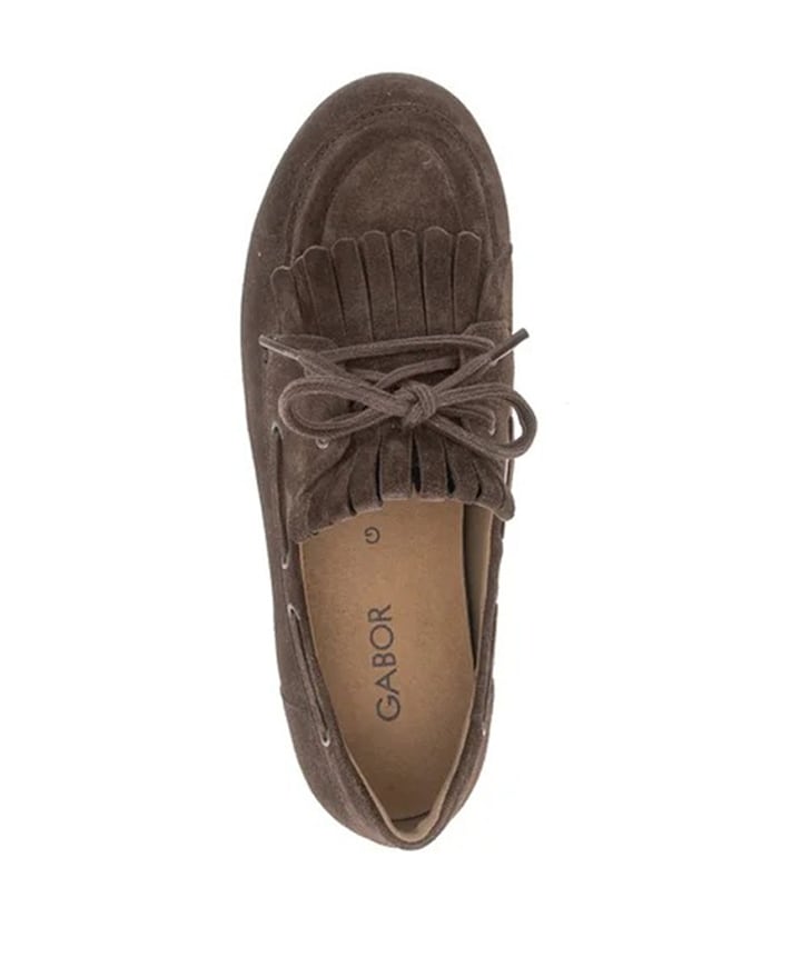 dames mocassins bruin