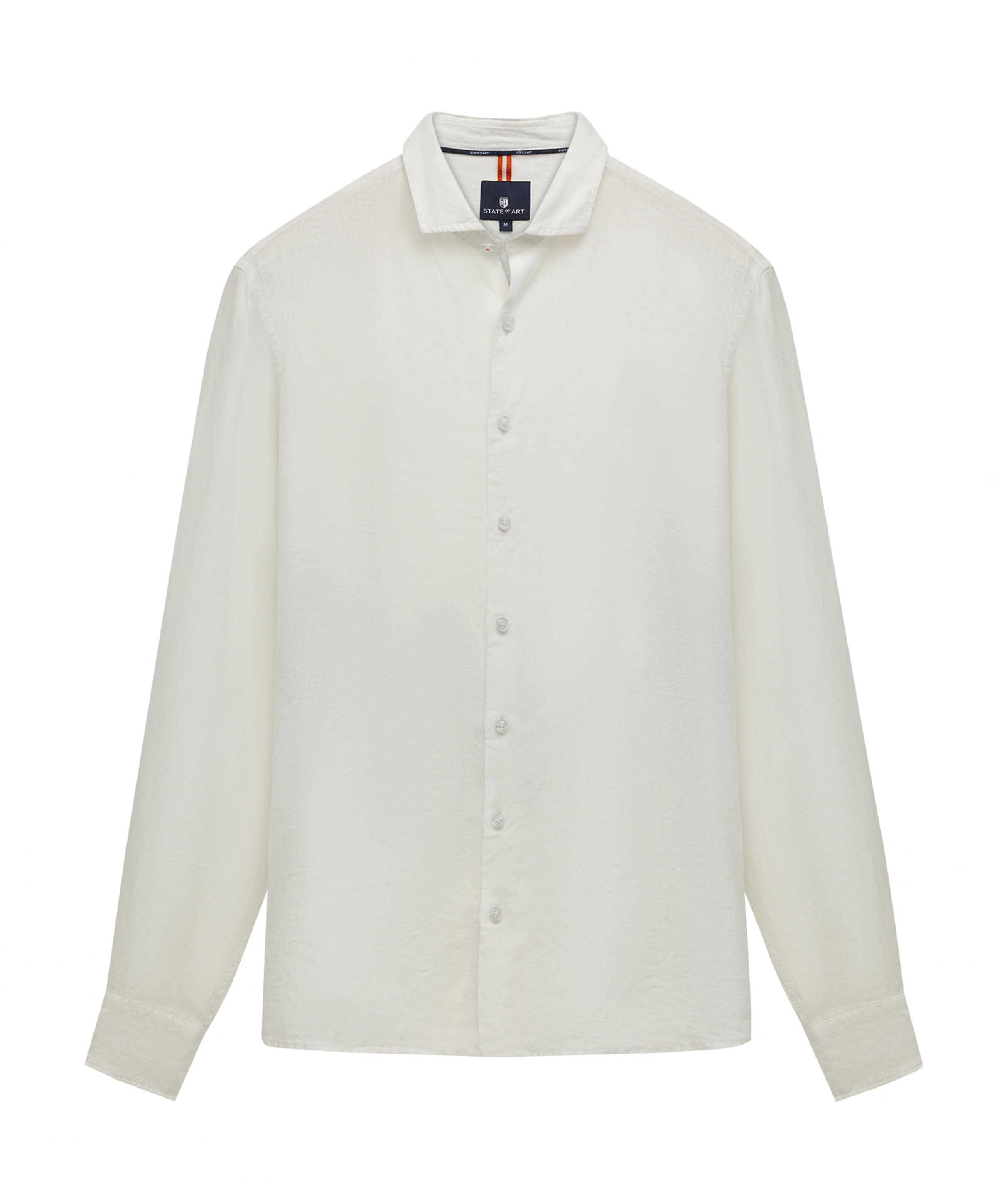 Heren overhemd lange mouw wit