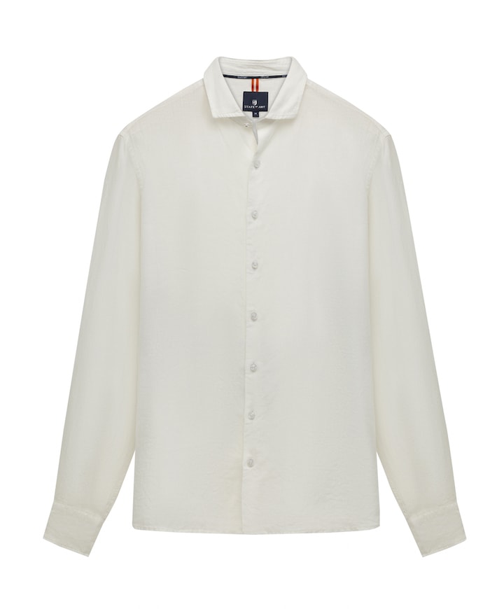 Heren overhemd lange mouw wit