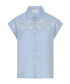 Dames blouse blauw