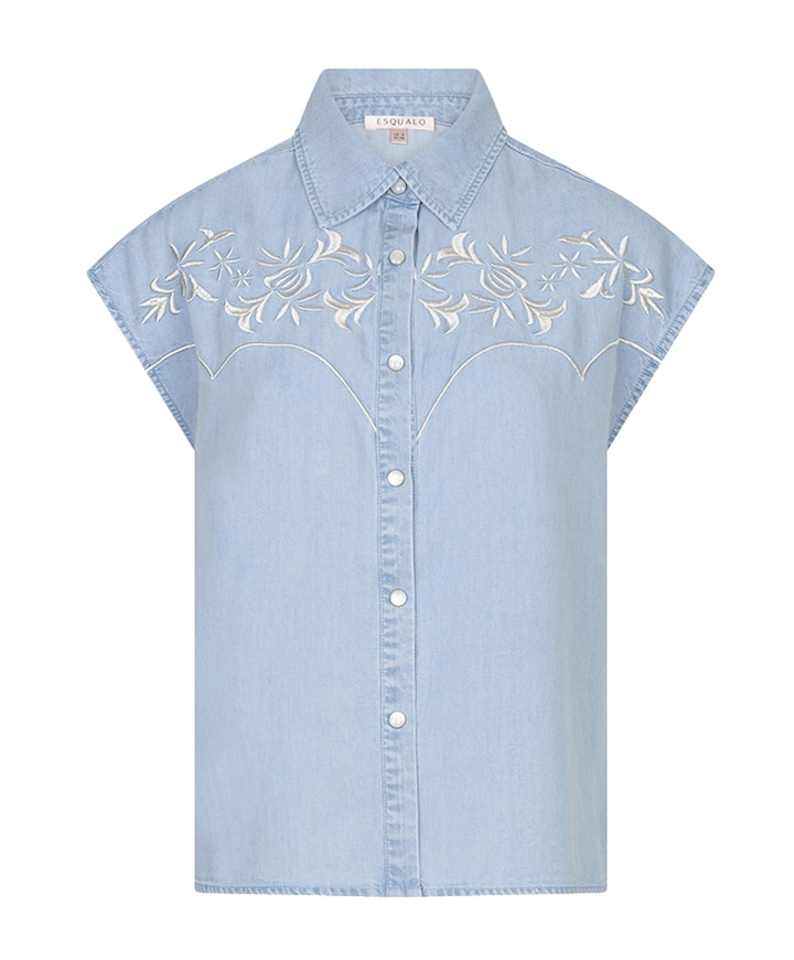 Dames blouse blauw