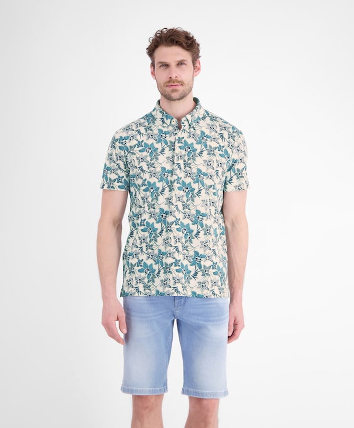 Heren polo blauw