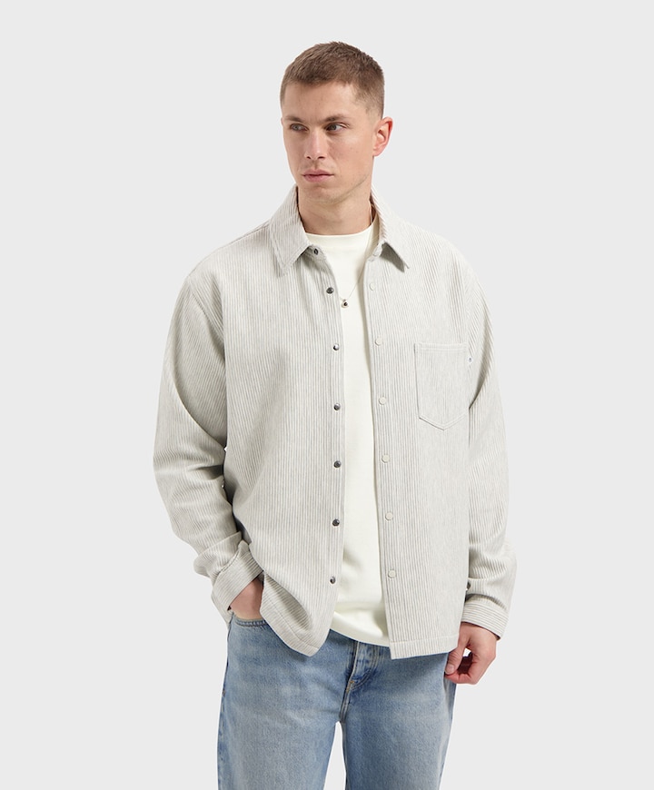 Heren overshirt beige